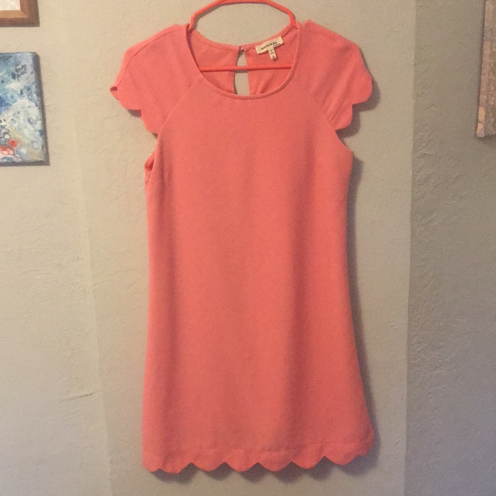 Pink monteau scoop-lined dress